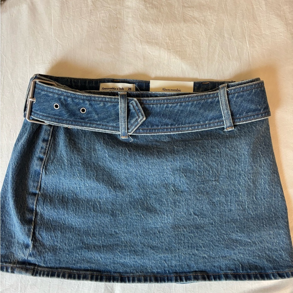 Abercrombie & Fitch Denim Mini Skirt with Belt